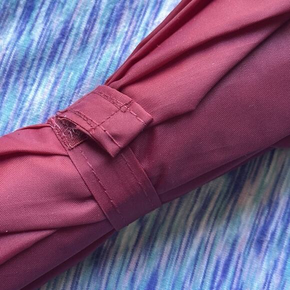 Vintage Early 80S MERLE NORMAN Umbrella Burgundy Red - Picture 4 of 7